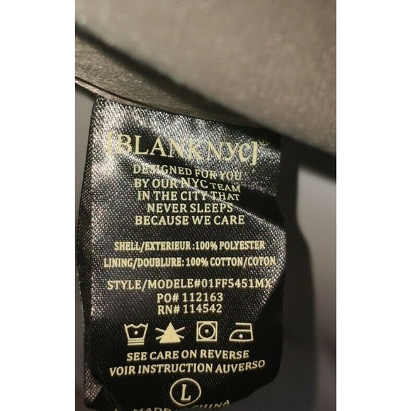 Blank NYC Tweed Open Jacket With Fringe Tan Size Large - Picture 6 of 9